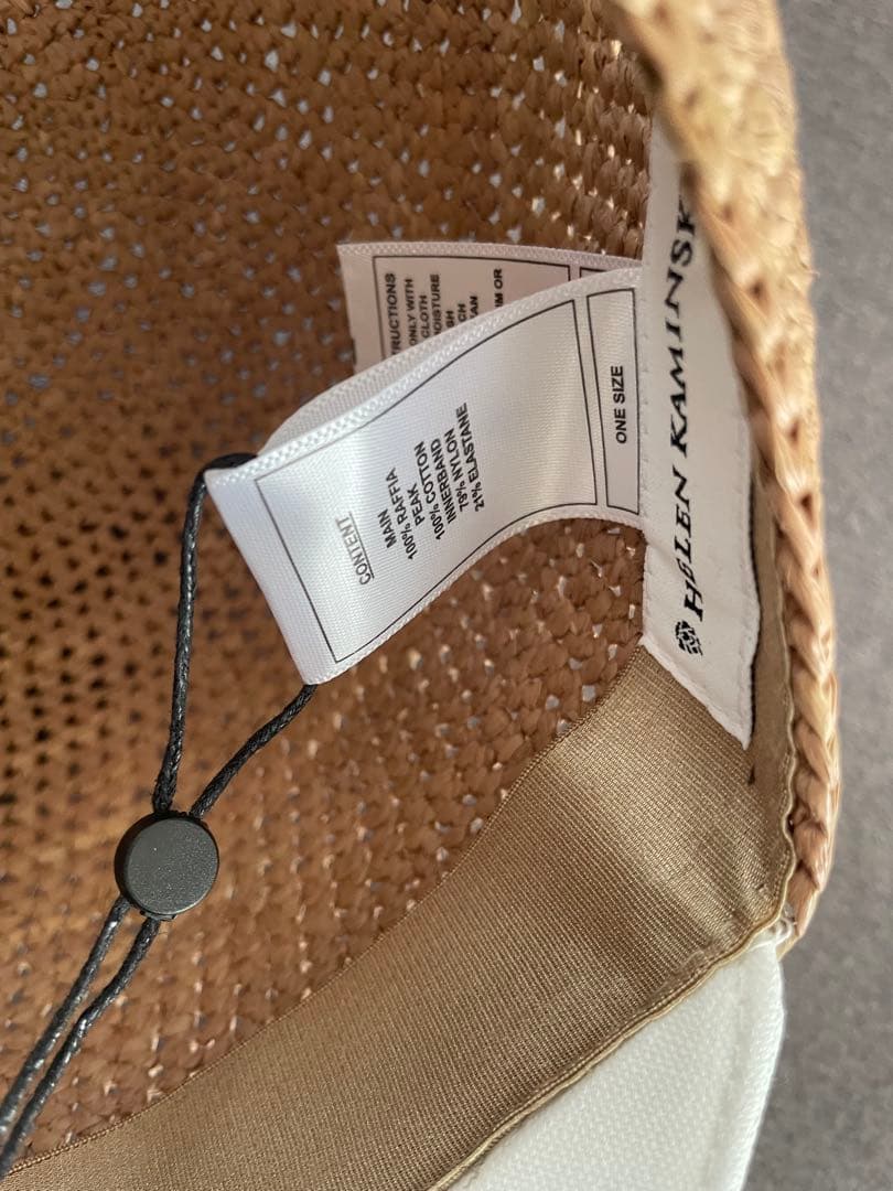 HELEN KAMINSKI 麦わら帽子 ベージュ/ホワイト