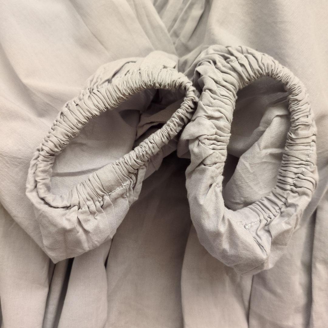 2024SS　ビアズリー 　ギャザー　チュニック　ワンピース　グレー