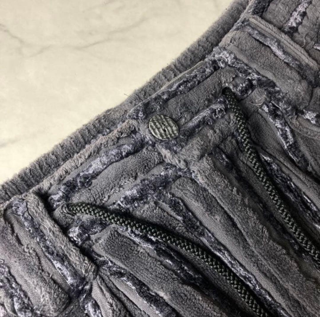 希少 90s~ 柄切替 デザイン 太畝コーデュロイ 極太 イージー ワイドパンツ