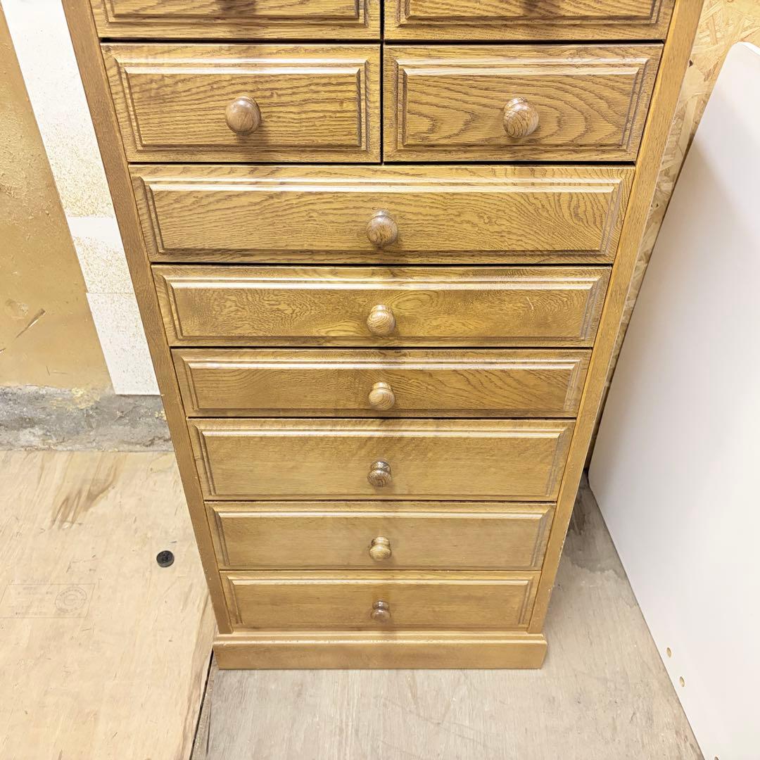 北海道家具 ハイチェスト 引き出し 収納 スリム 整理箪笥 家具 天然木