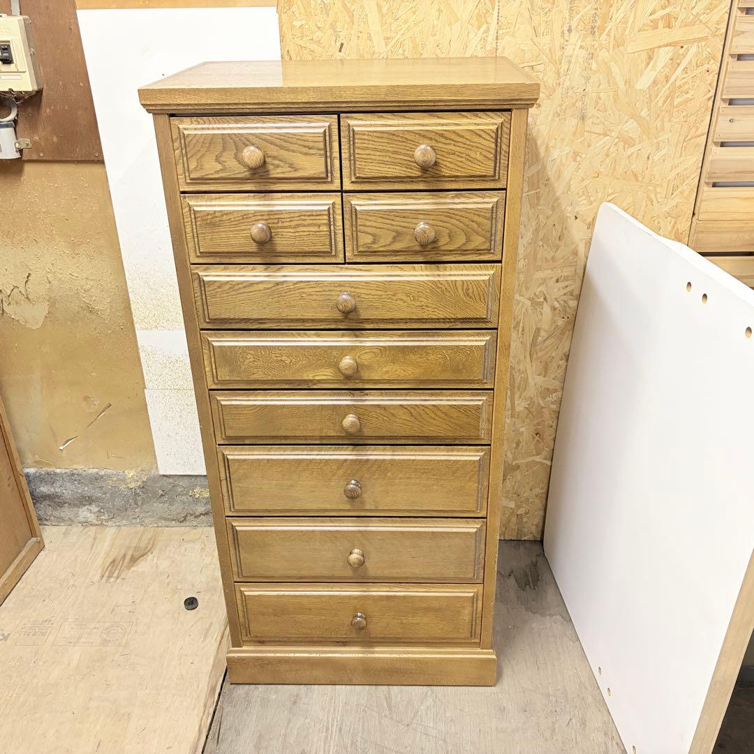 北海道家具 ハイチェスト 引き出し 収納 スリム 整理箪笥 家具 天然木