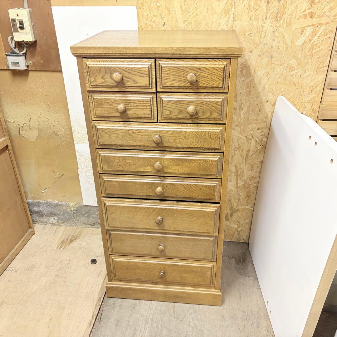 北海道家具 ハイチェスト 引き出し 収納 スリム 整理箪笥 家具 天然木