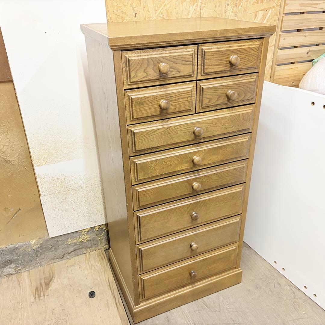 北海道家具 ハイチェスト 引き出し 収納 スリム 整理箪笥 家具 天然木