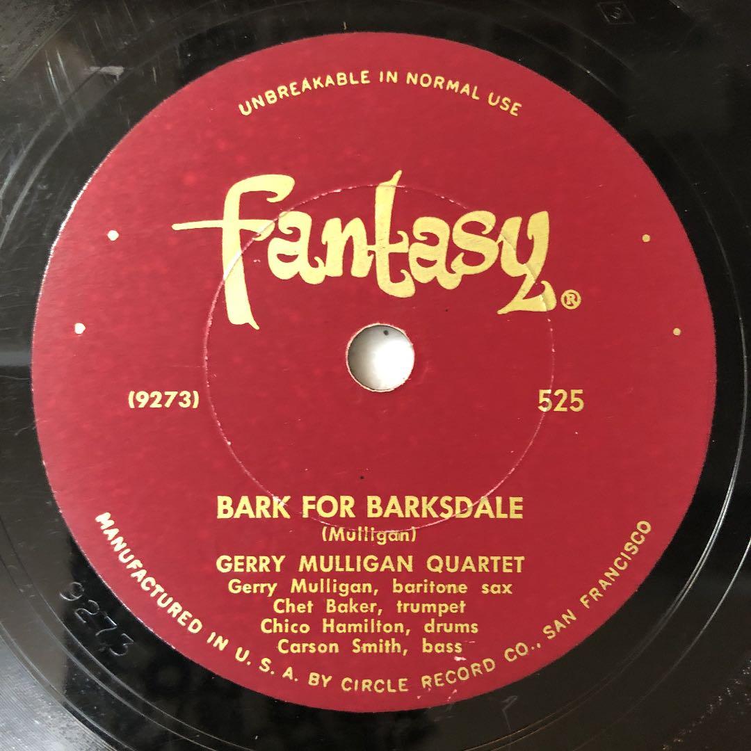 超貴重！78rpm GERRY MULLIGAN CHET BAKER