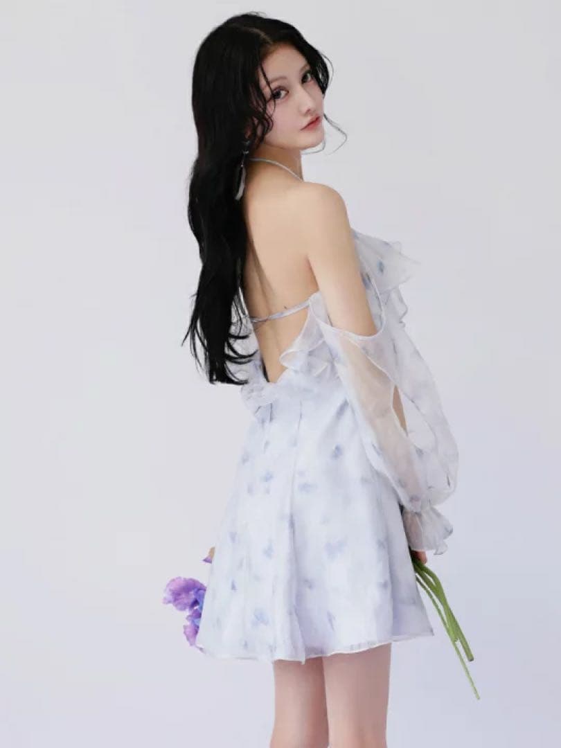 ブルー　AR26801 AngelR キャバドレス　ローブドフルール　ブリエ系