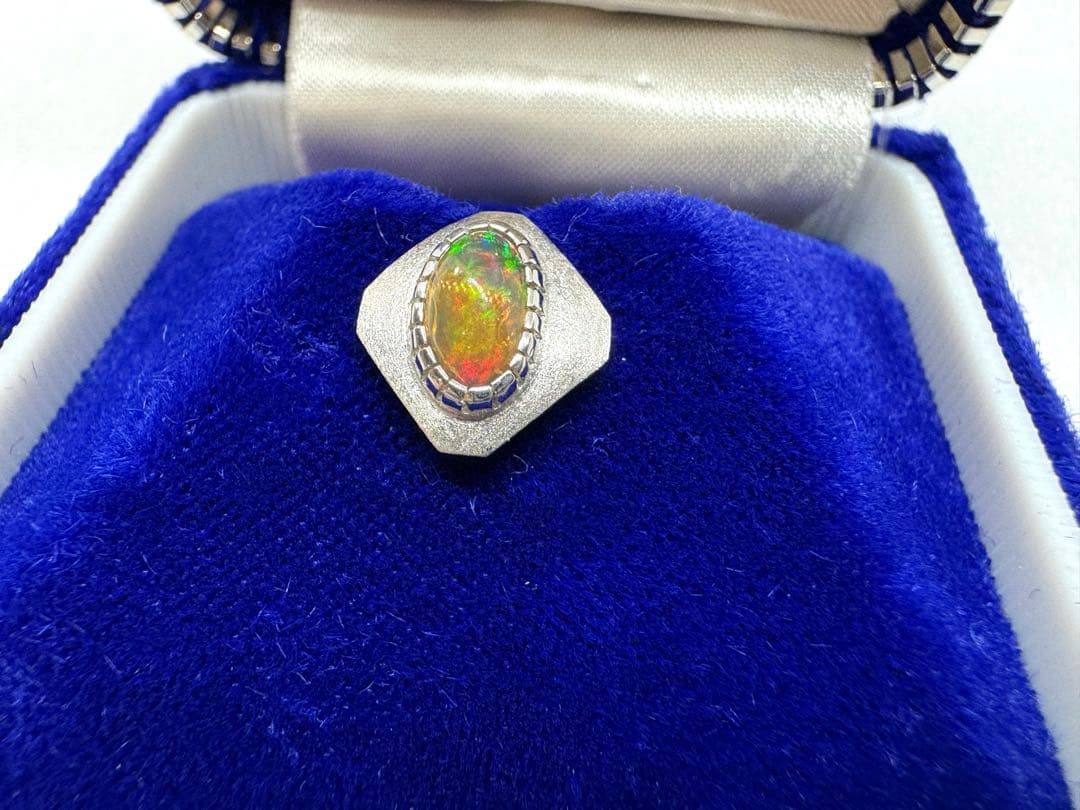 【美品★高級★希少】ファイヤーオパール　ネクタイピン　Pt900