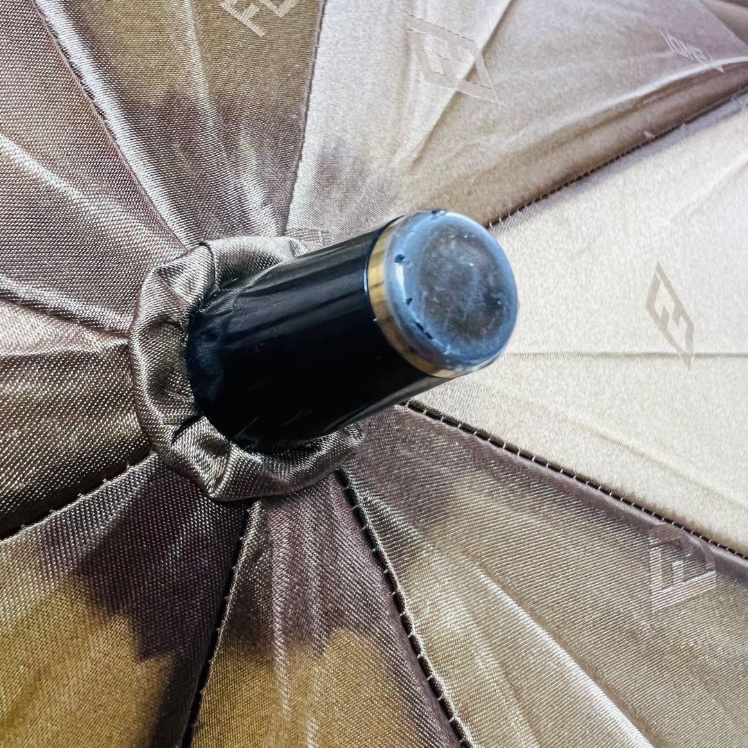 希少FENDI フェンディ 折りたたみ傘 ズッカ柄 ゴールド ムーンバット製