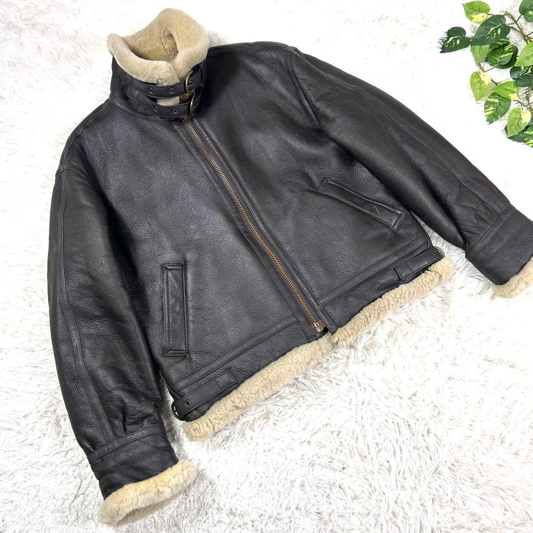 極美品 B-3 フライトジャケット L相当 ムートン ミリタリー シープスキン
