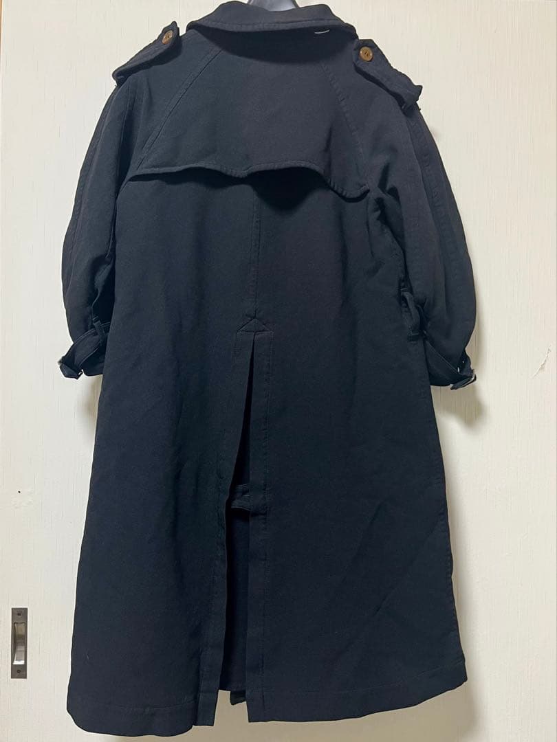 コムデギャルソン コムコム 2016 A/W トレンチコート 黒 XS ポリ縮絨