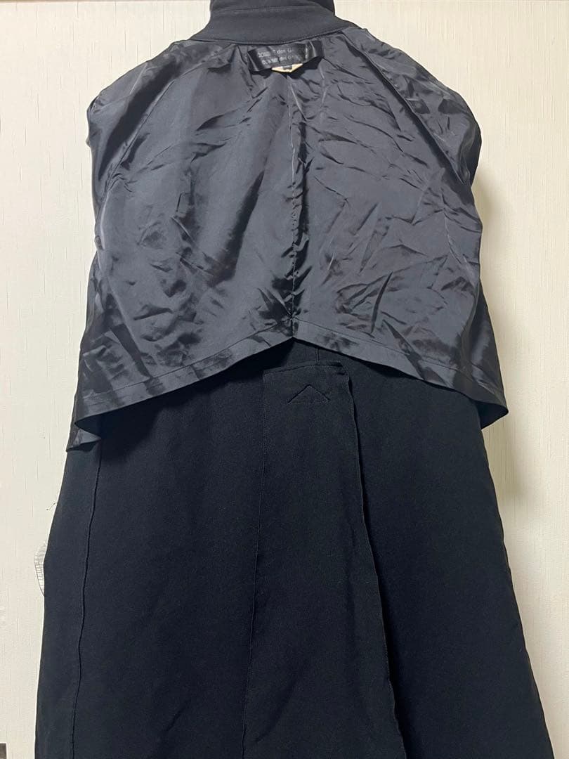 コムデギャルソン コムコム 2016 A/W トレンチコート 黒 XS ポリ縮絨