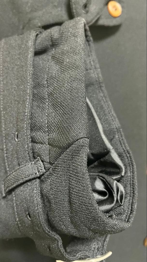 コムデギャルソン コムコム 2016 A/W トレンチコート 黒 XS ポリ縮絨