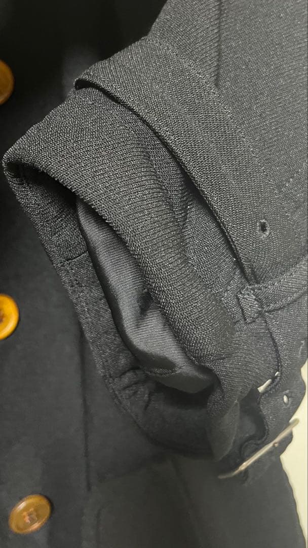 コムデギャルソン コムコム 2016 A/W トレンチコート 黒 XS ポリ縮絨