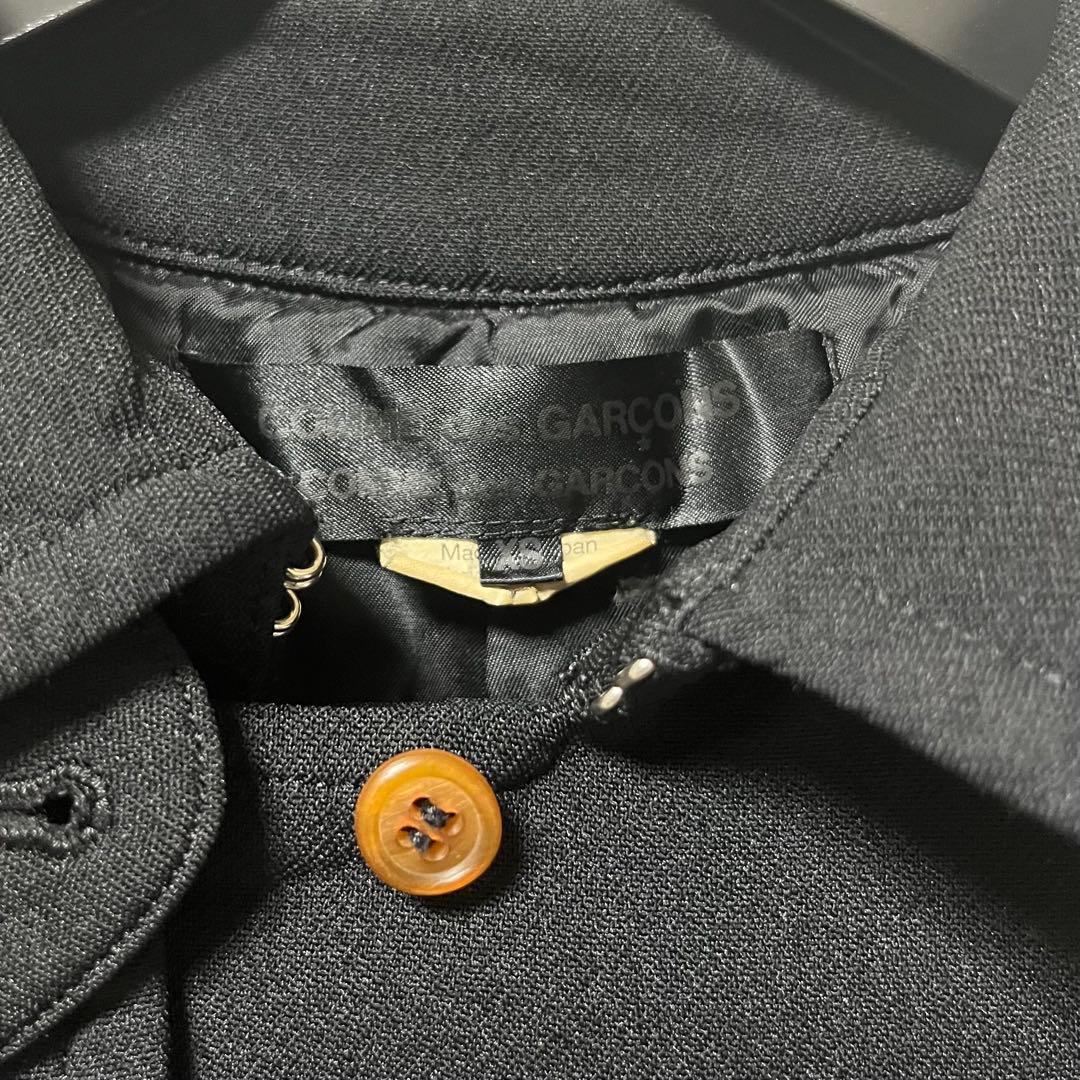 コムデギャルソン コムコム 2016 A/W トレンチコート 黒 XS ポリ縮絨