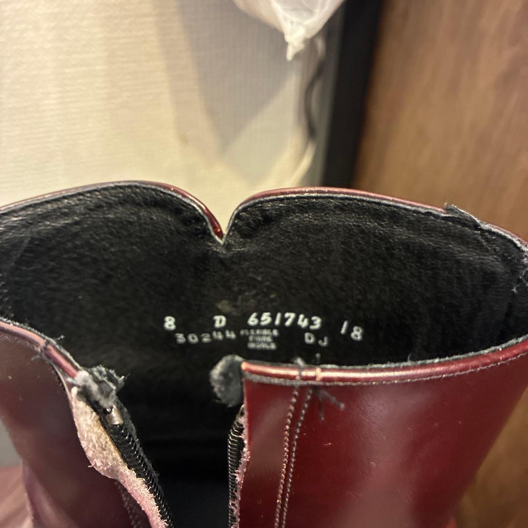 フローシャイム サイドジップ レザー ヒールブーツ