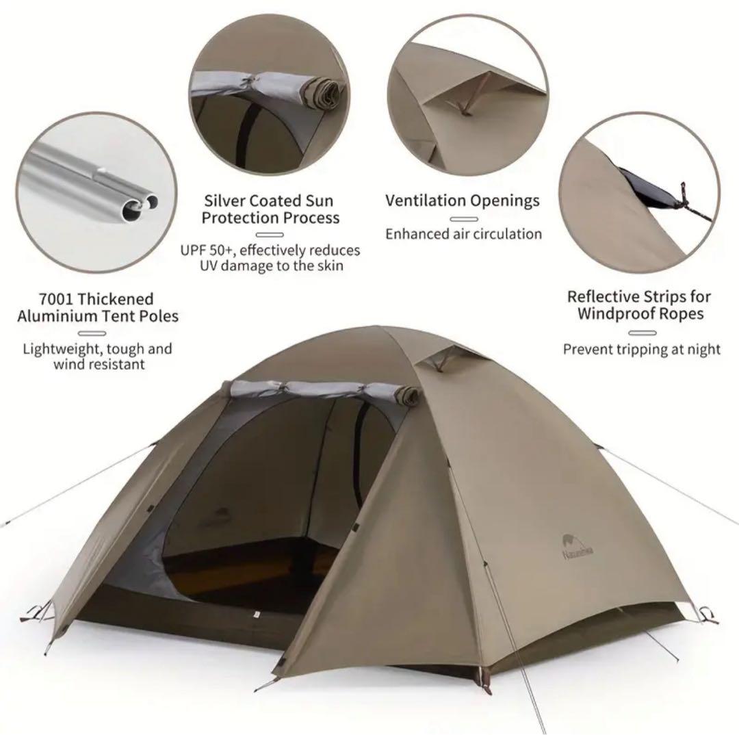 Naturehike 2人用テント シルバー