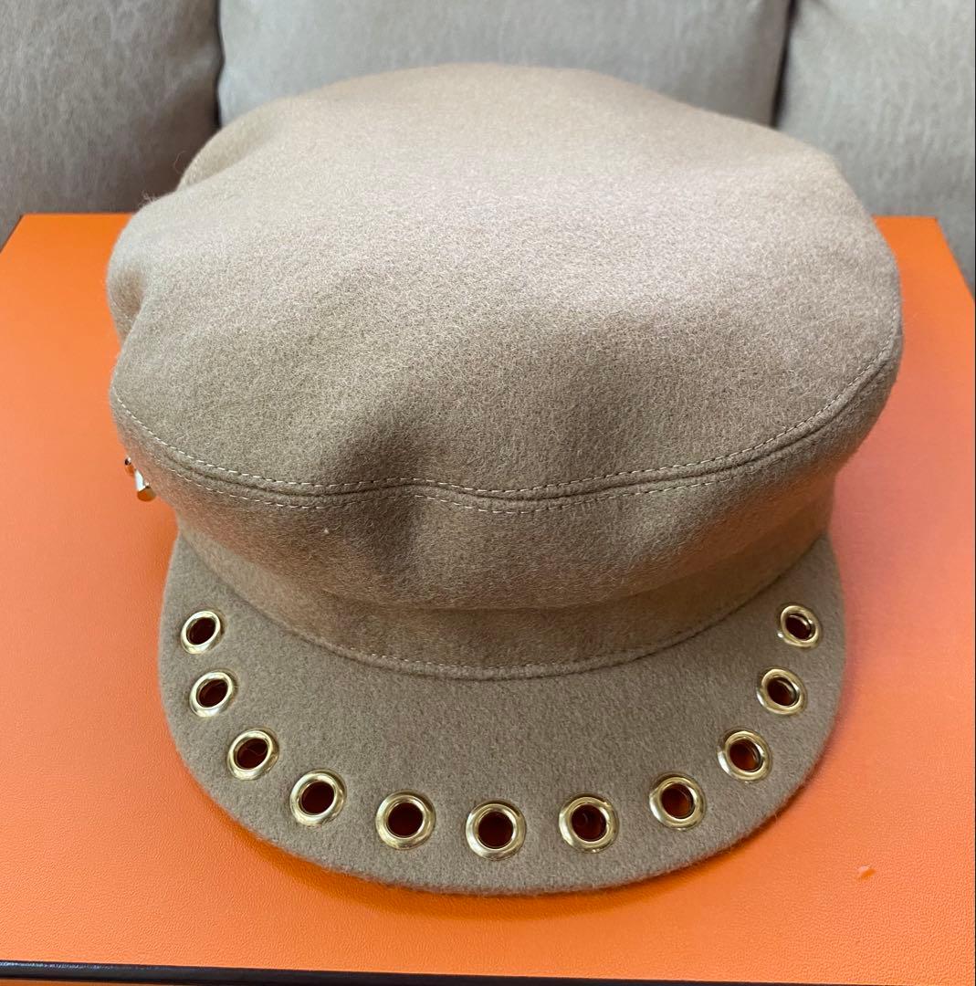 エルメスキャスケット新品未使用キャメル58