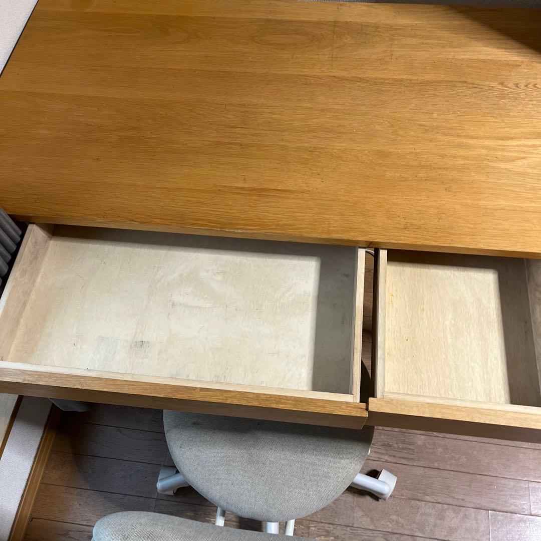 無印良品　オーク材　デスクセット