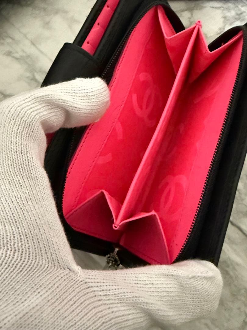 未使用品✨CHANELシャネルカンボンライン二つ折り財布