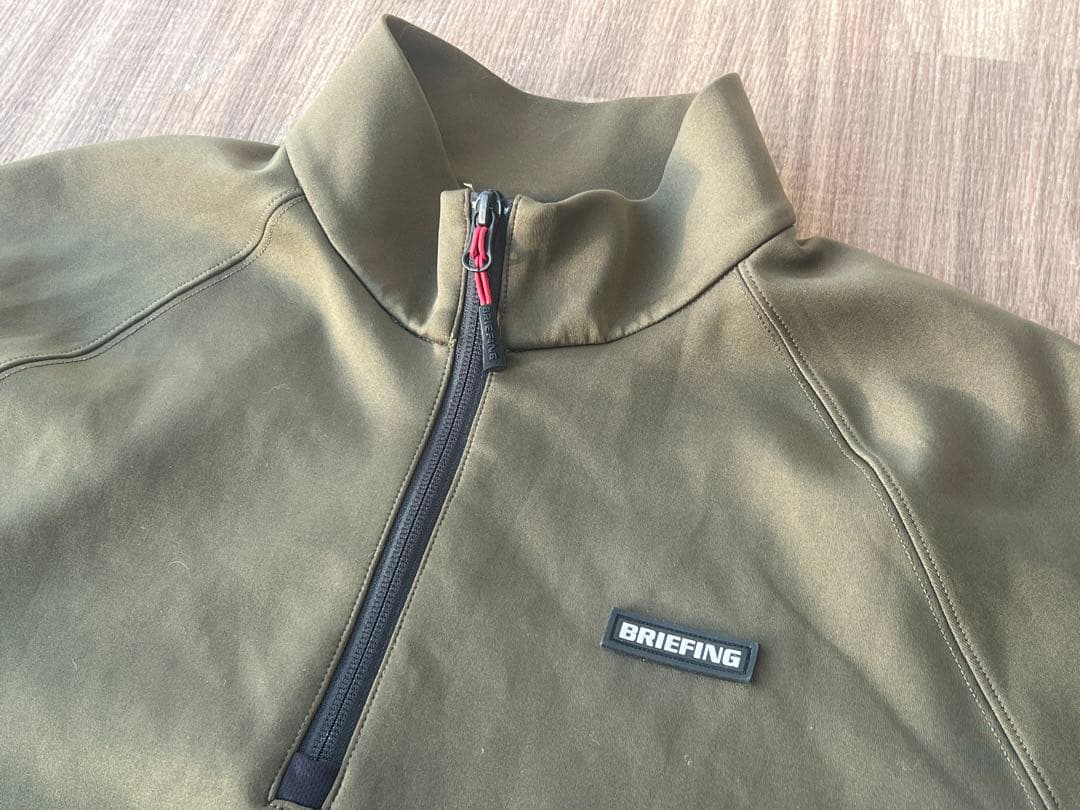 ブリーフィング BRIEFING 3Dロゴ ハーフジップジャケット XL