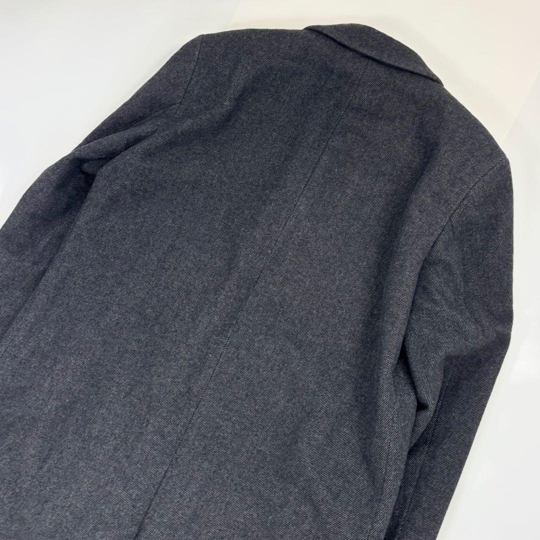 極美品✨ ヒューゴボス チェスターコート ウール素材 L ダークグレー