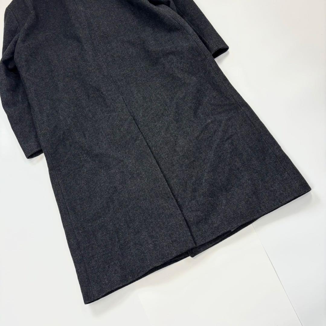 極美品✨ ヒューゴボス チェスターコート ウール素材 L ダークグレー