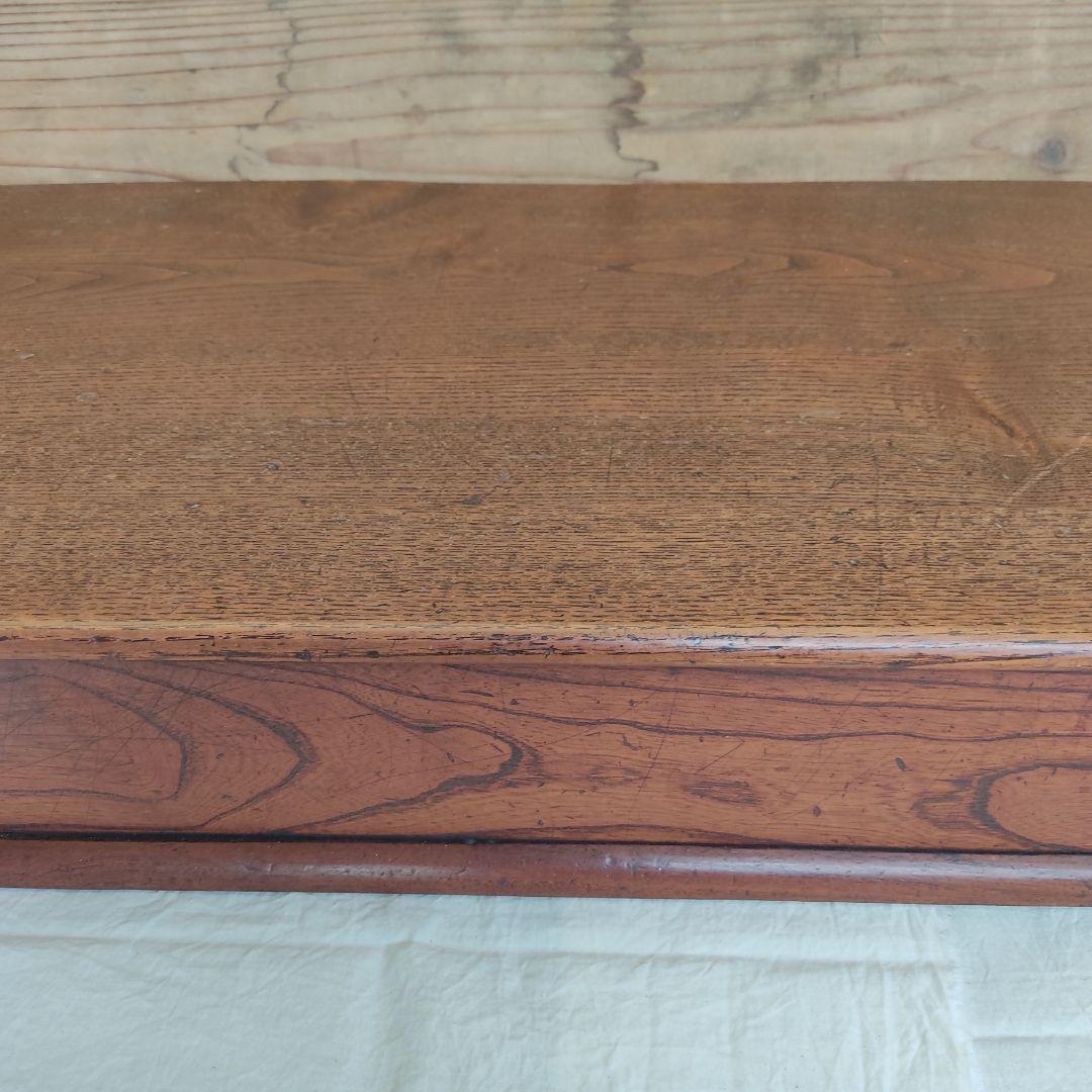 置床 欅 一枚板 アンティーク 骨董 時代物 棚 ディスプレイ 陳列棚