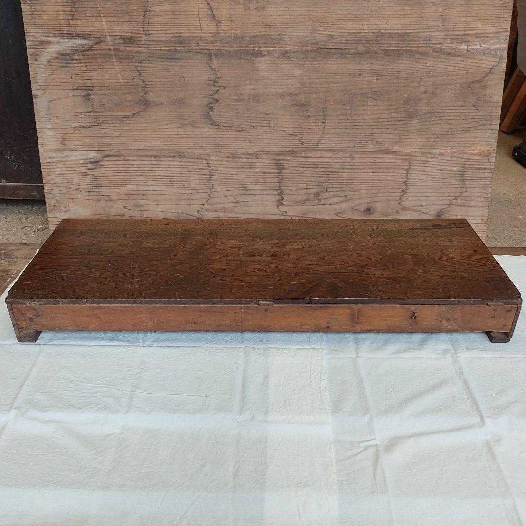 置床 欅 一枚板 アンティーク 骨董 時代物 棚 ディスプレイ 陳列棚