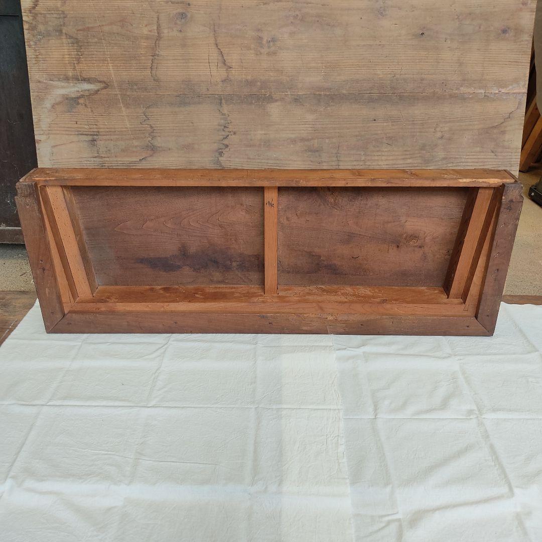 置床 欅 一枚板 アンティーク 骨董 時代物 棚 ディスプレイ 陳列棚
