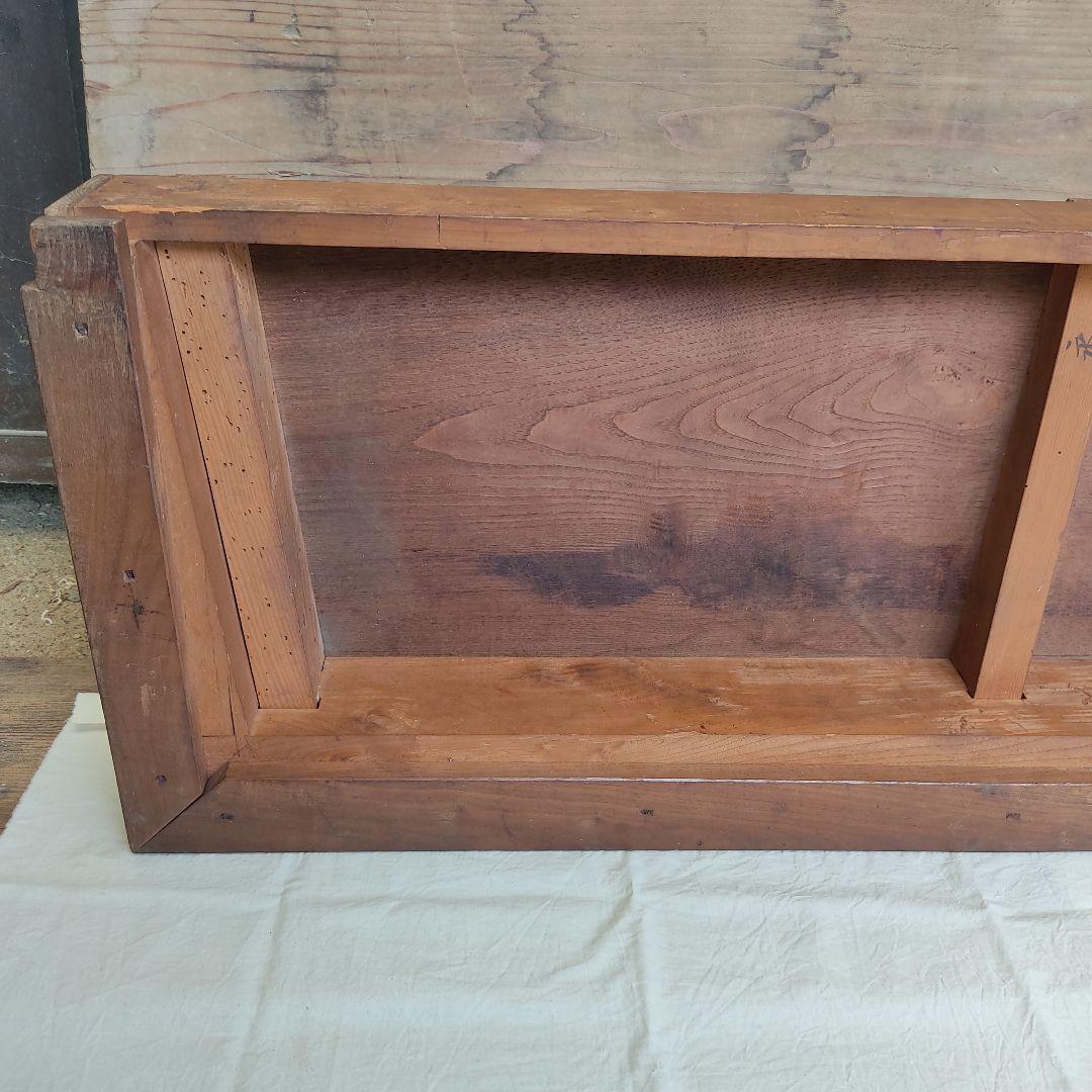 置床 欅 一枚板 アンティーク 骨董 時代物 棚 ディスプレイ 陳列棚