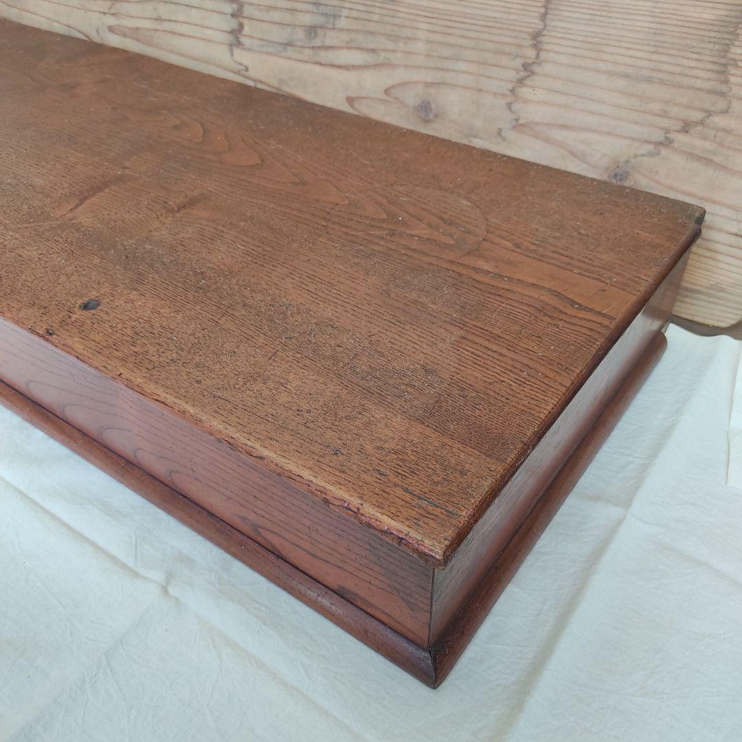 置床 欅 一枚板 アンティーク 骨董 時代物 棚 ディスプレイ 陳列棚