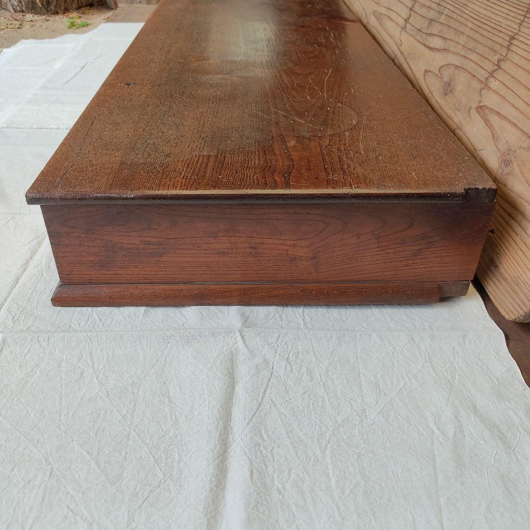 置床 欅 一枚板 アンティーク 骨董 時代物 棚 ディスプレイ 陳列棚