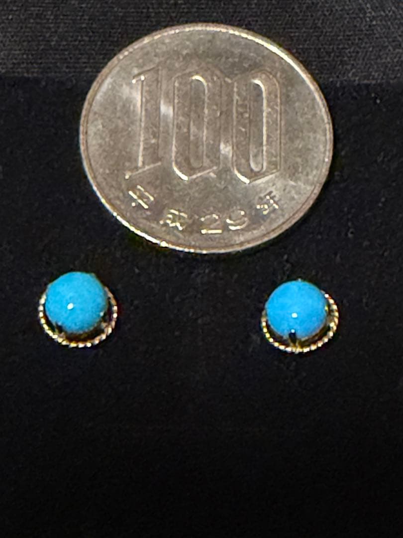 K18 yg トルコ5mmスタッドピアス