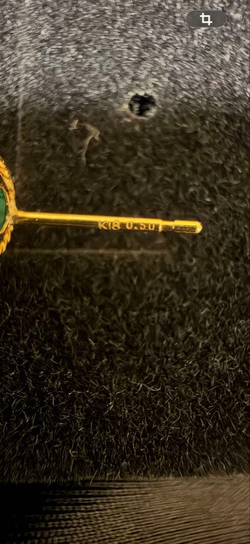 K18 yg トルコ5mmスタッドピアス