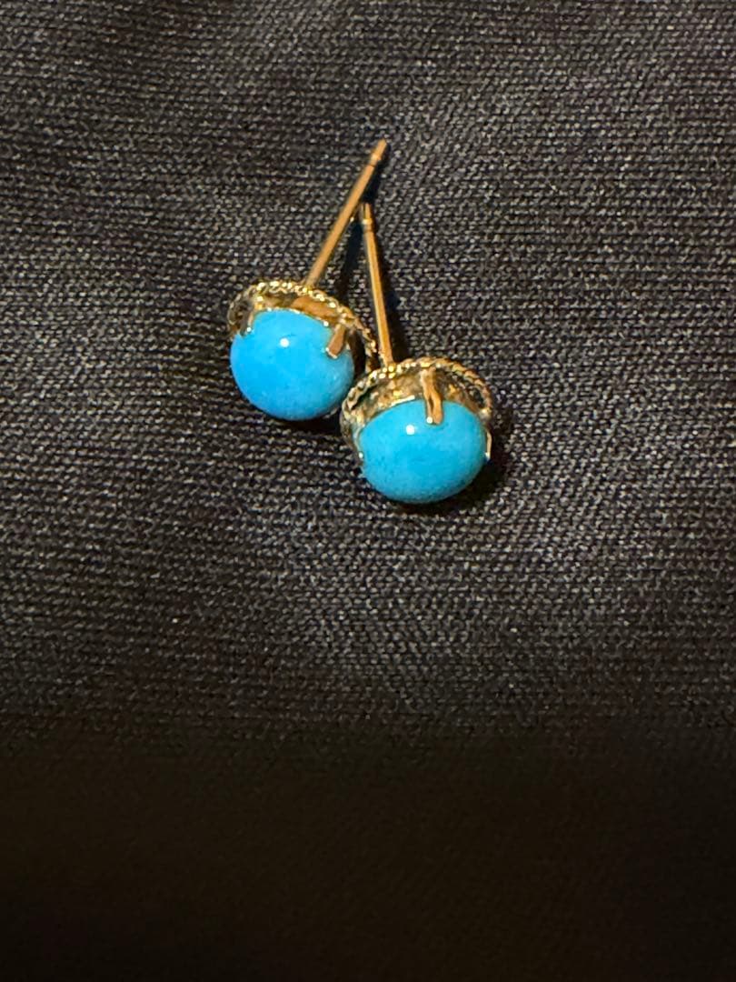 K18 yg トルコ5mmスタッドピアス