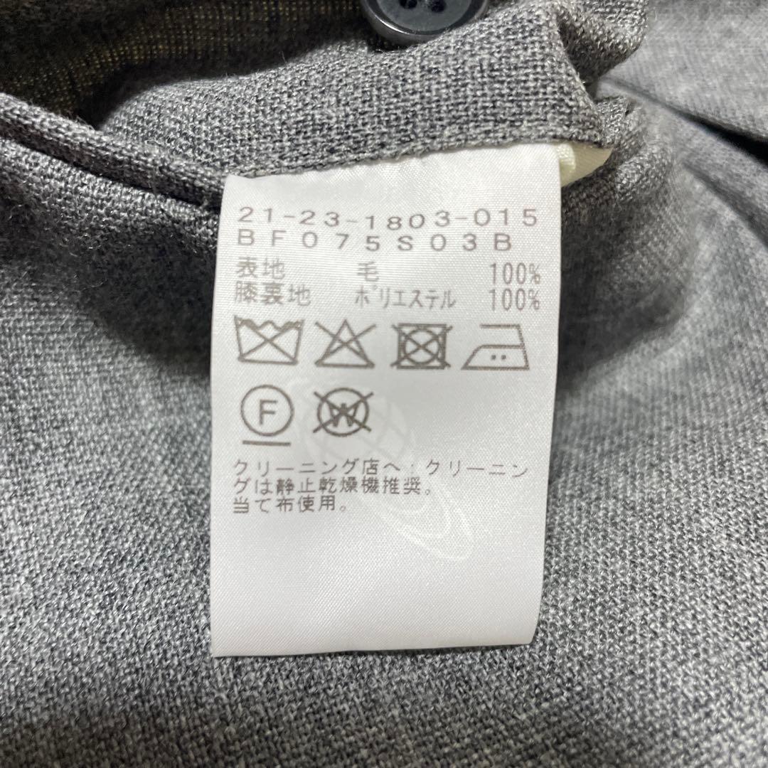 BEAMS F ウール フレスコ 2プリーツ サイドアジャスター スラックス