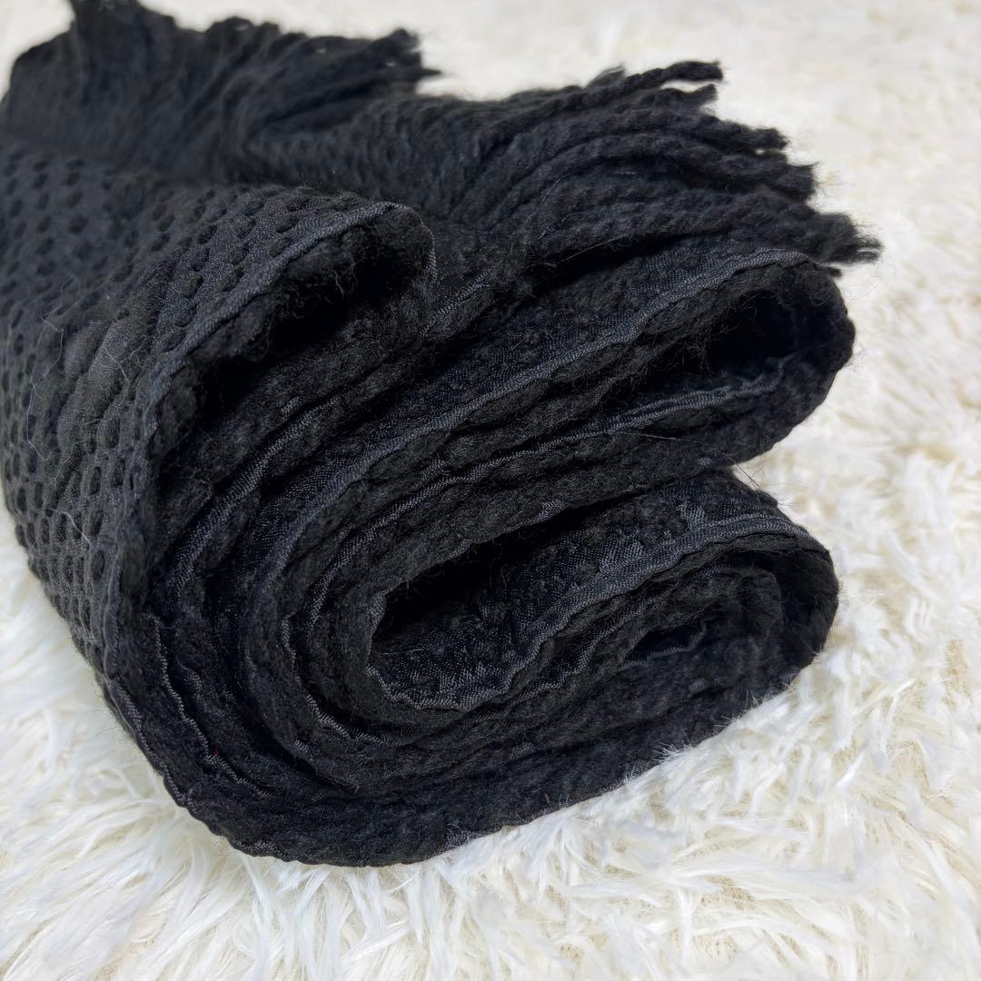 と*む様 美品✨ルイヴィトン モノグラム マフラー エシャルプ ロゴマニブラック