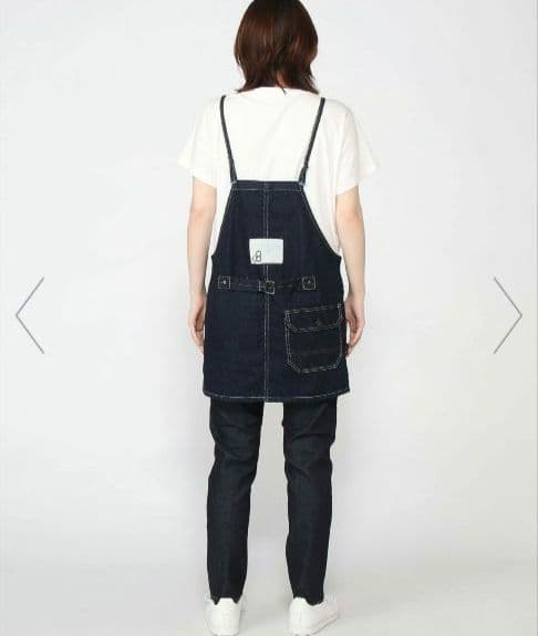 美品 Johnbull ジョンブル デニム ミニサロペット スカート エプロン