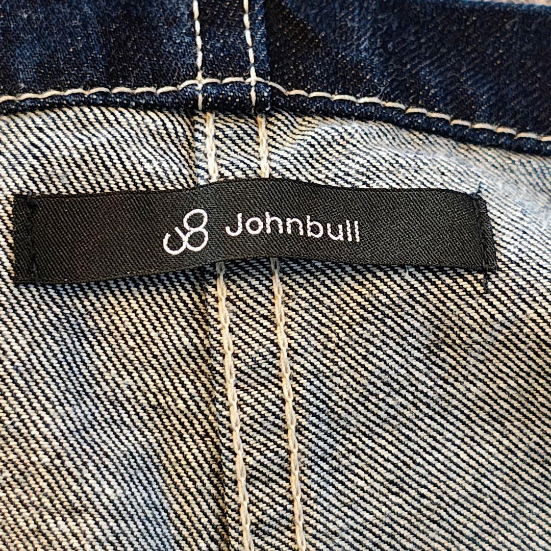 美品 Johnbull ジョンブル デニム ミニサロペット スカート エプロン