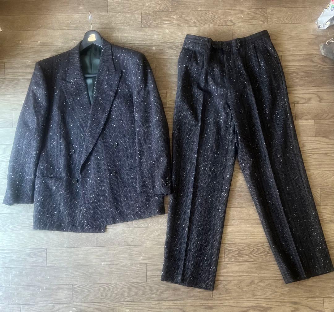 残り3日　1月31日で掲載終了　VALENTINO ダブルブレストスーツ80年代