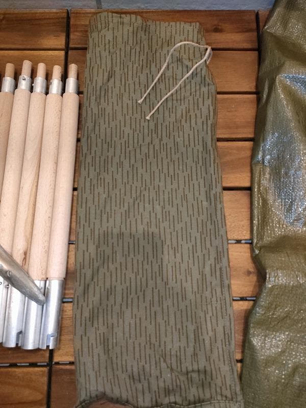 東ドイツ軍 テント用ポール10本 専用ペグ４本セット 収納袋付き