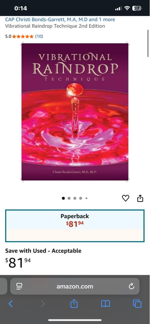 洋書 Vibrational Raindrop Technique