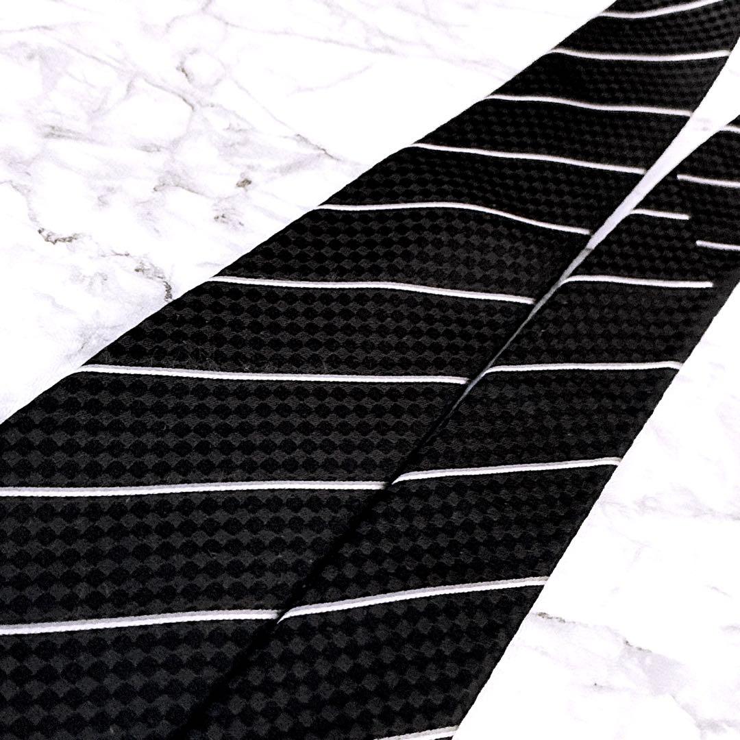 ✨未使用クラス✨ルイヴィトン　マイクロダミエ　ストライプ① LVロゴ　ネクタイ