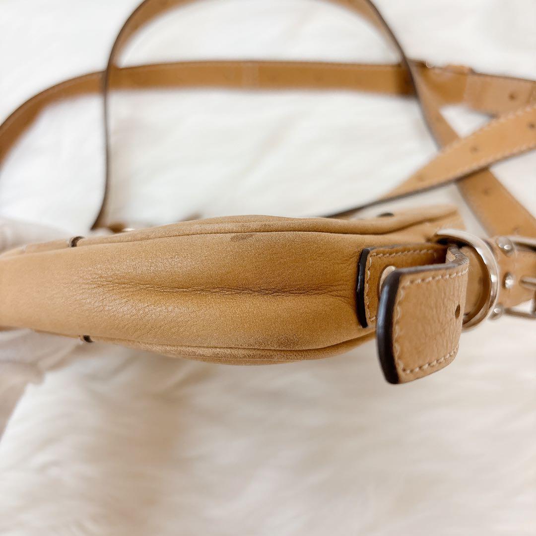 ロエベ　ショルダーバッグ　アナグラム　ラインストーン　ビジュー　フリンジ　ミニ