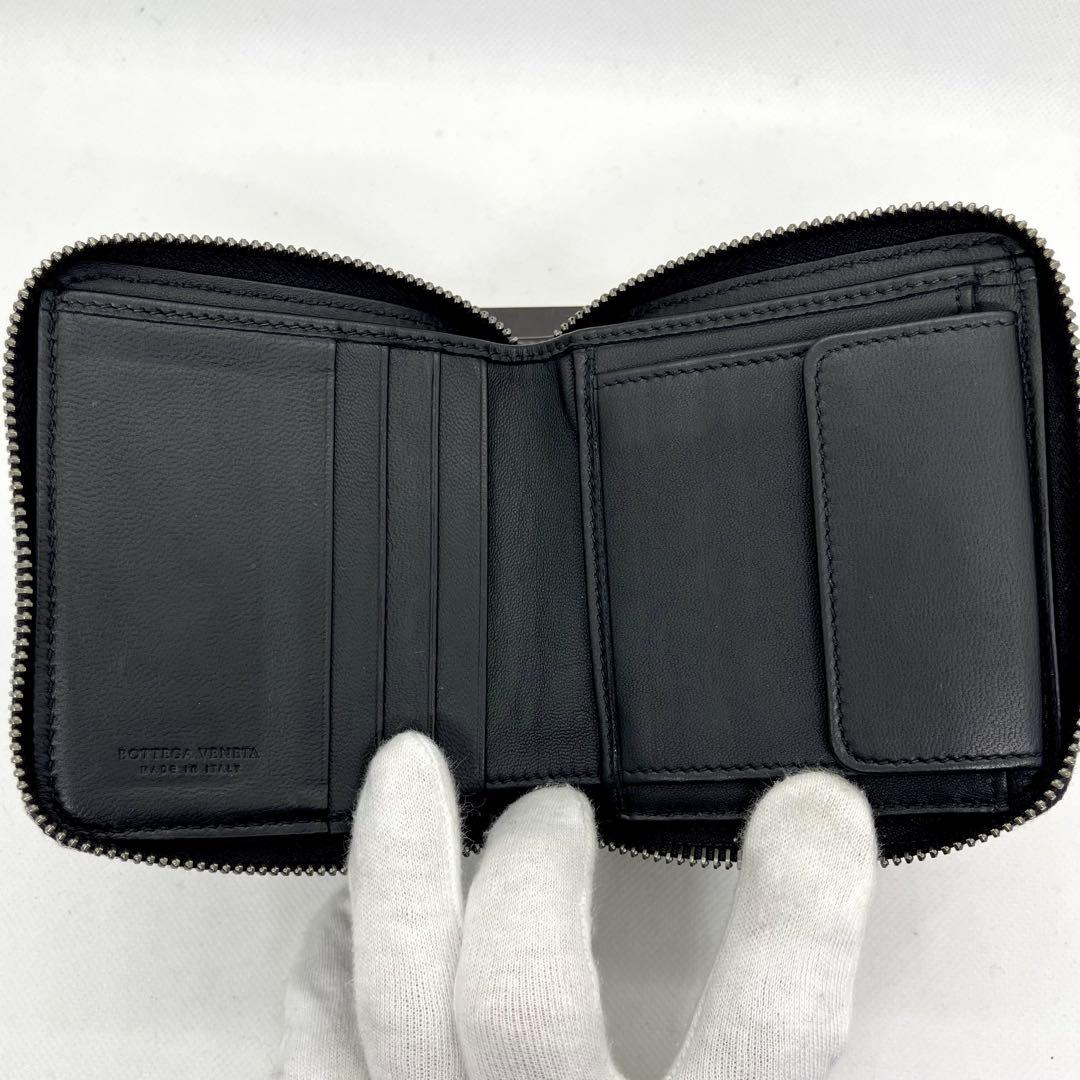 入手困難✨ボッテガヴェネタ イントレチャート 二つ折り財布 ラウンドファスナー