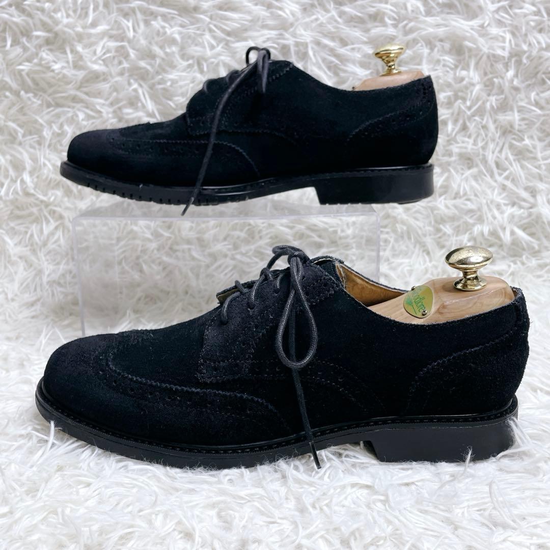 美品✨コールハーン ウイングチップ ブラック グランドオーエス スウェード
