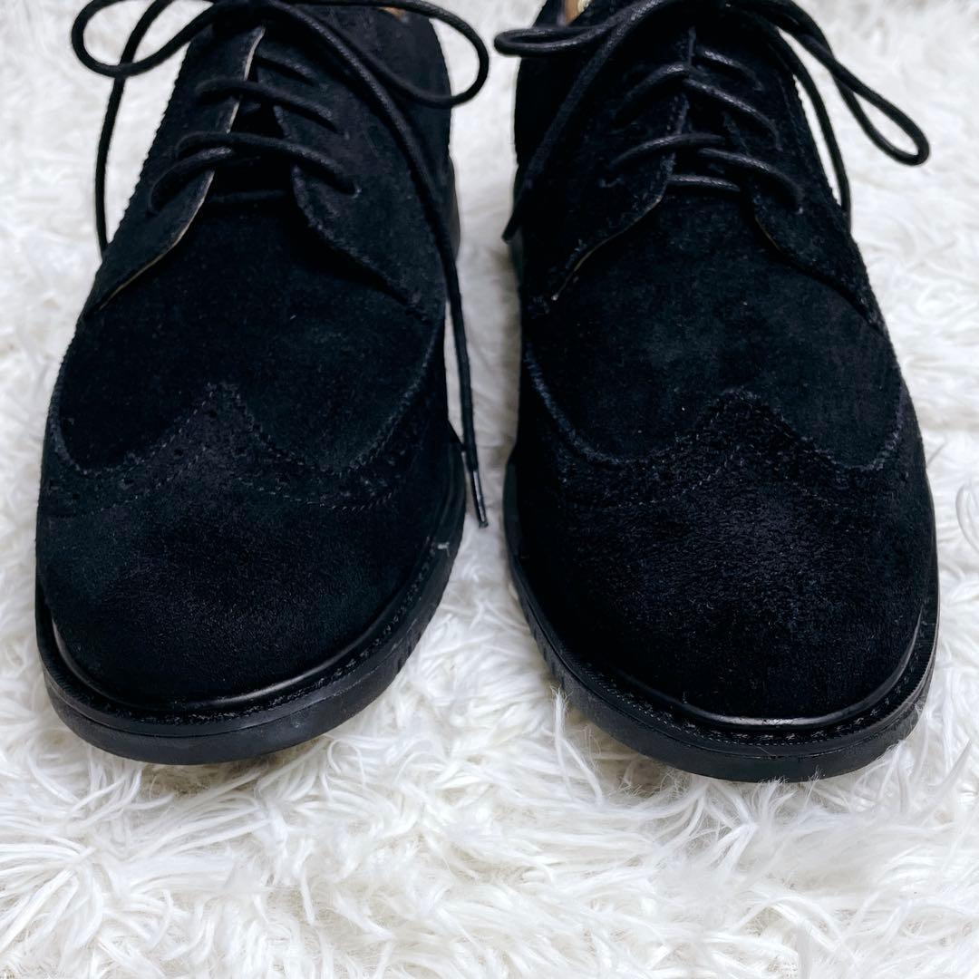 美品✨コールハーン ウイングチップ ブラック グランドオーエス スウェード
