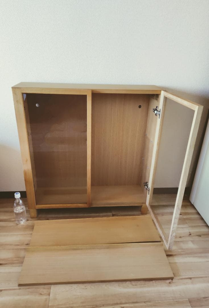 【無印良品】木製ガラス扉キャビネット