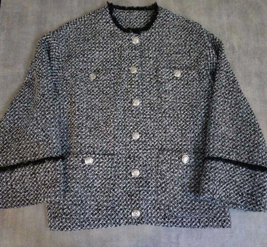 Lunaglass ノーカラージャケット　ツイード　ジャケット