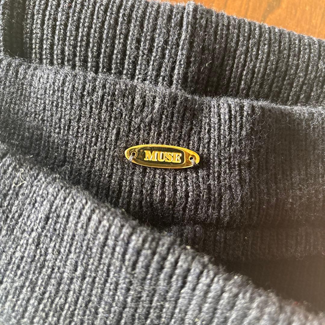 MUSE ドゥーズィエムクラス　OLBIA RIB リブパンツ36 ネイビー