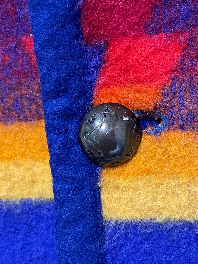 80s USA製 CRY WOLFE ネイティブ柄 ブランケット コート